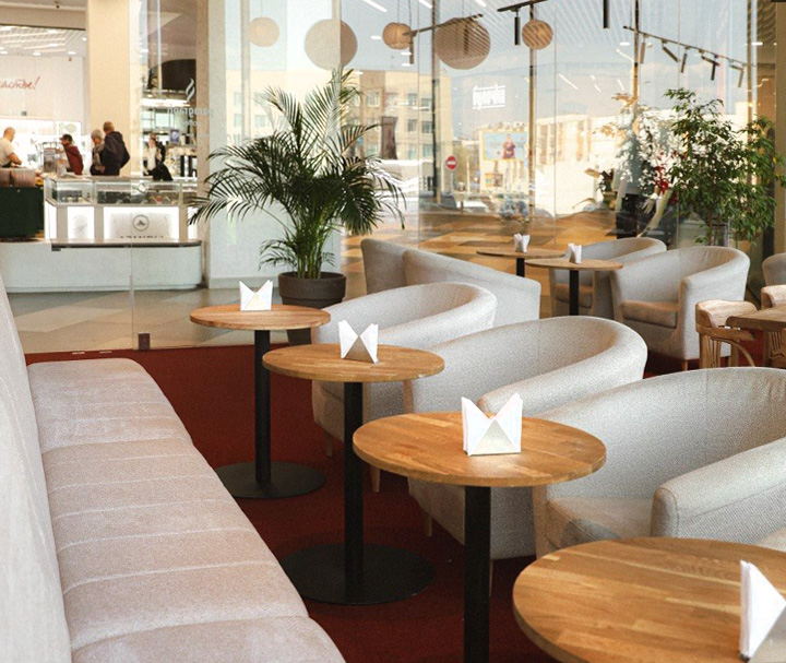 внутри параграф кафе